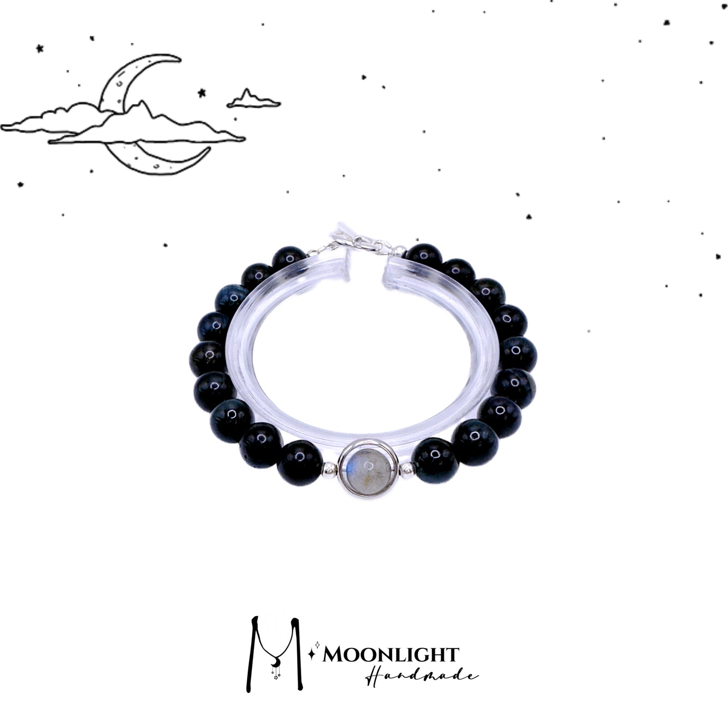 【MmoonlightHandmade】Blue Moonlight Couple Bracelet