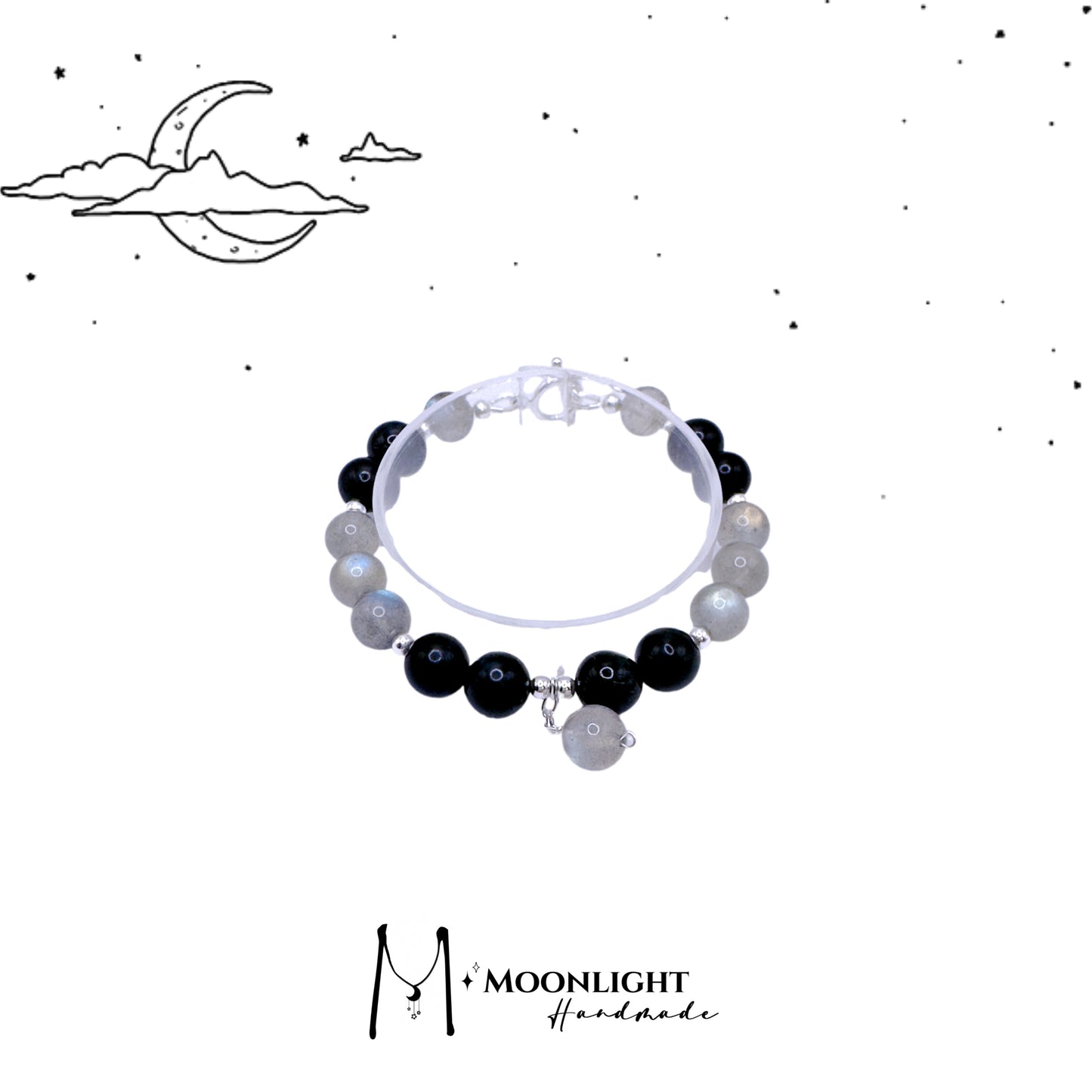 【MmoonlightHandmade】Blue Moonlight Couple Bracelet